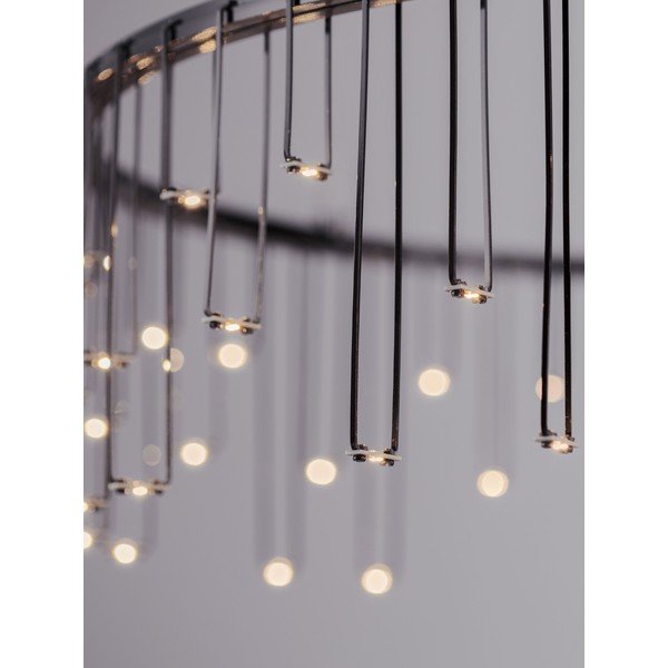 Lampadario LED color argento lucido in alluminio con intensità regolabile ø 65 cm Stellar – Nova Luce-image-2