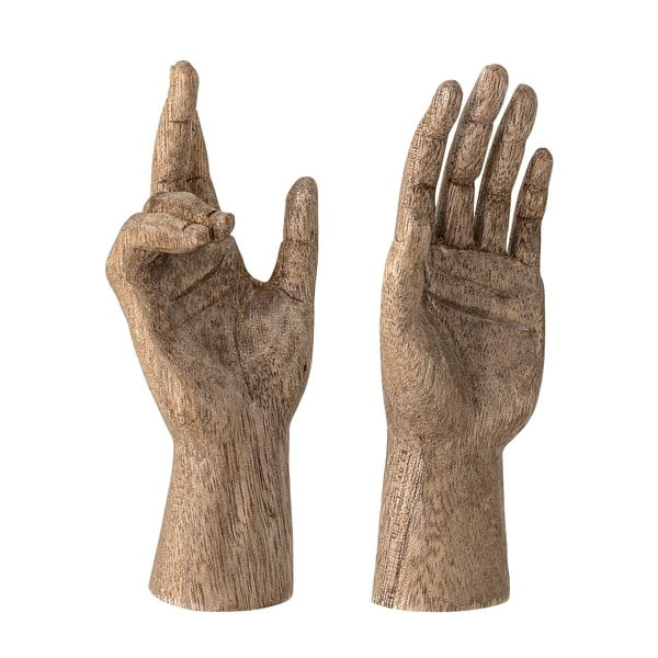 Statuette in legno in set di 2 pezzi 13 cm Teis - Bloomingville-image-2