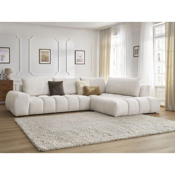 Divano angolare bianco Everest - Bobochic Paris-image-1