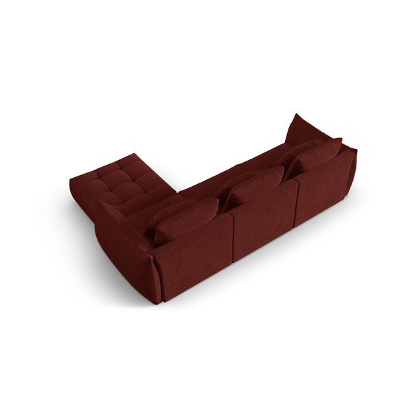 Divano angolare rosso (angolo variabile) Bloom - Micadoni Home-image-3