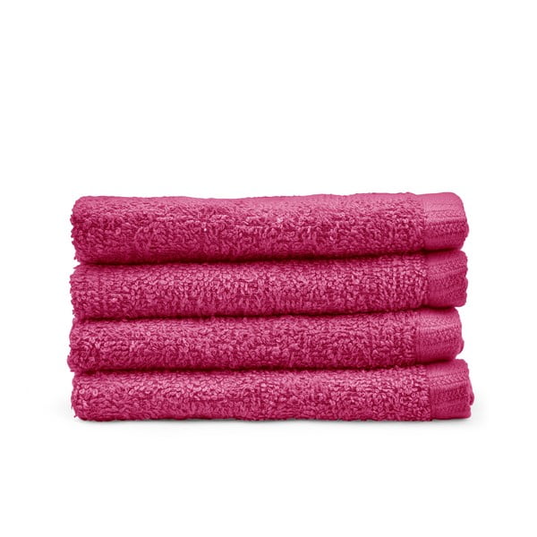 Set di asciugamani con asciugatura rapida rosa scuro in cotone 4 pz 30x30 cm Quick Dry – Catherine Lansfield