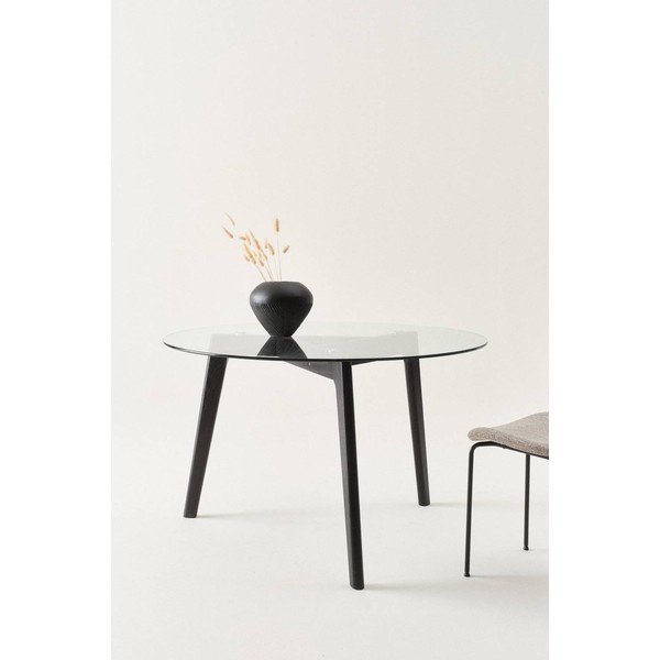 Tavolo da pranzo rotondo in rovere massiccio ø 120 cm Malevik – Jotex-image-1