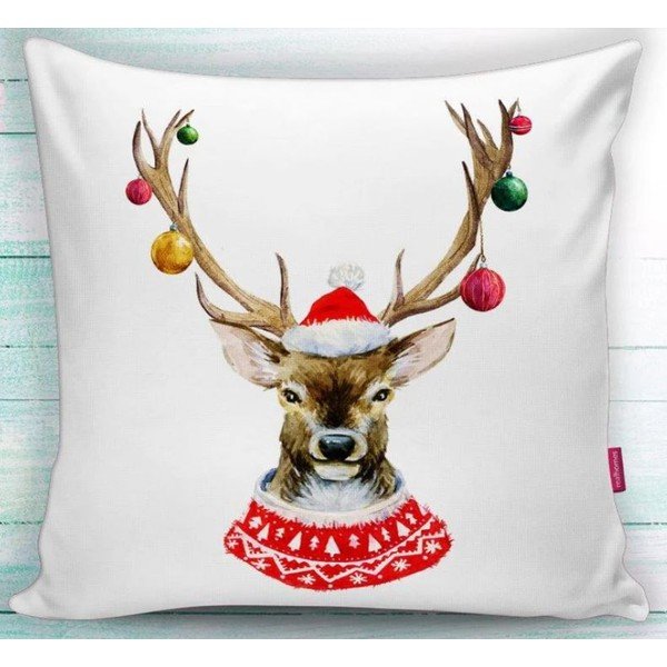 Federa decorativa a tema natalizio 43x43 cm Merry Christmas – Mila Home-image-1