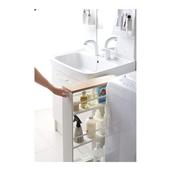 Mobile da bagno bianco in metallo 47,5x81 cm Tower - YAMAZAKI-image-4