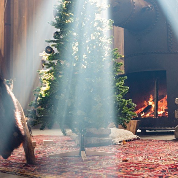 Piantana nera per albero di Natale in metallo e legno Gentle - Tree Nest-image-1