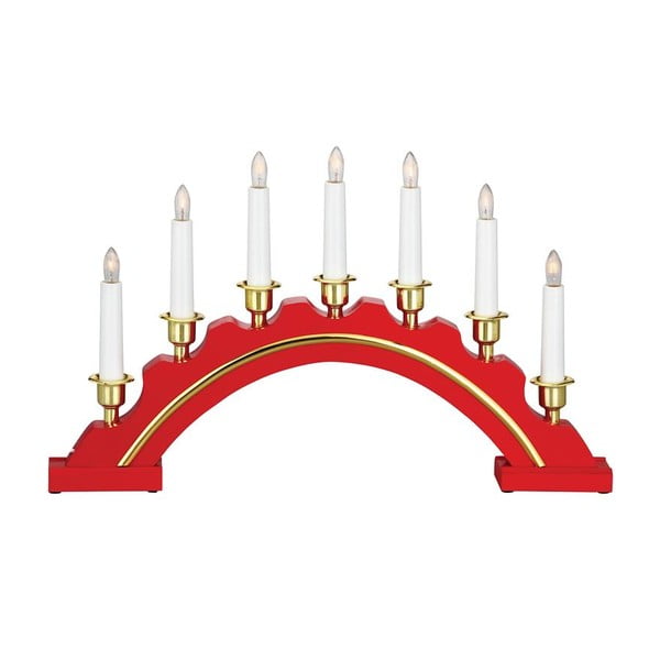 Decorazione luminosa rosso-oro con motivo natalizio Celine - Markslöjd