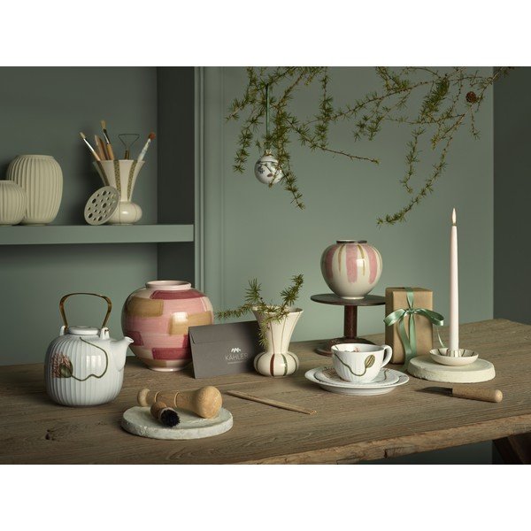 Vaso in ceramica rosa dipinto a mano Canvas - Kähler Design-image-2