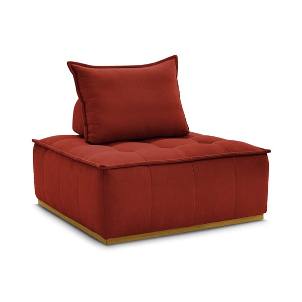 Poltrona color mattone con rivestimento in ciniglia Elisa – Bobochic Paris