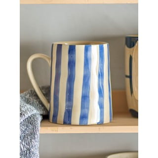 Tazza in gres bianco e blu da 440 ml Begonia - Bloomingville