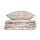 Biancheria da letto beige in cotone per letto matrimoniale/letto allungato con lenzuolo 200x220 cm Elena - Mijolnir