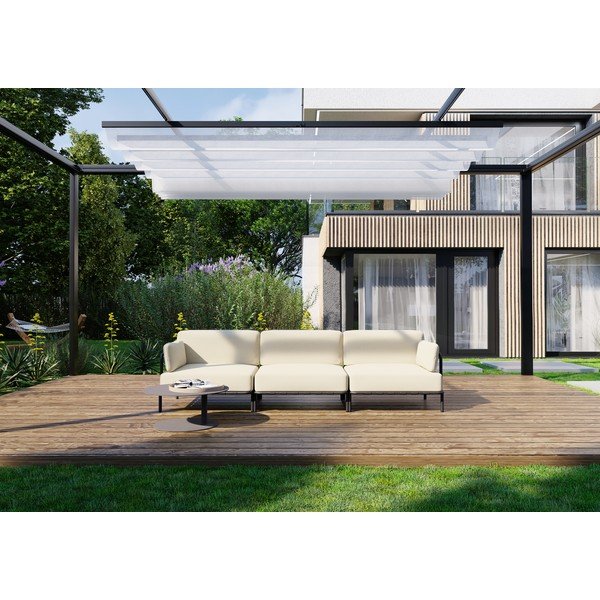 Divano modulare da giardino beige 234 cm Salve - Sit Sit-image-4