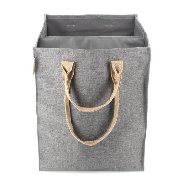 Cesta per il bucato grigia in tessuto 71 l Laundry Hub Tweed duplo – Rolser-image-4