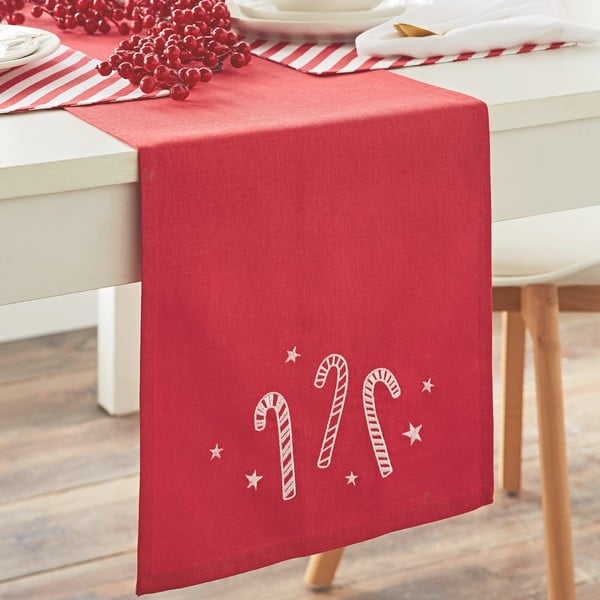 Runner da tavola in cotone con motivo natalizio 32x220 cm Candy Cane - Catherine Lansfield
