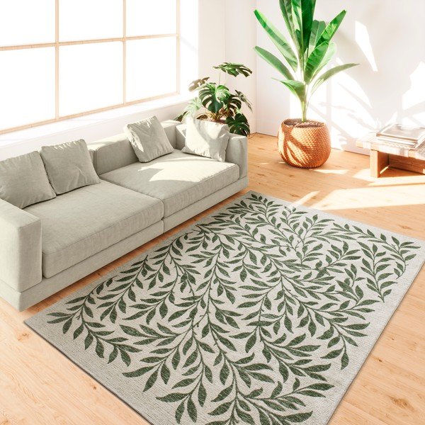 Tappeto da interno/esterno verde/color crema 200x290 cm Lua – Universal-image-1