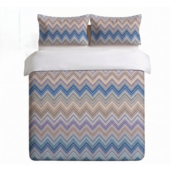 Set copripiumino e federa blu per letto matrimoniale 200x200 cm Margot  – Mijolnir