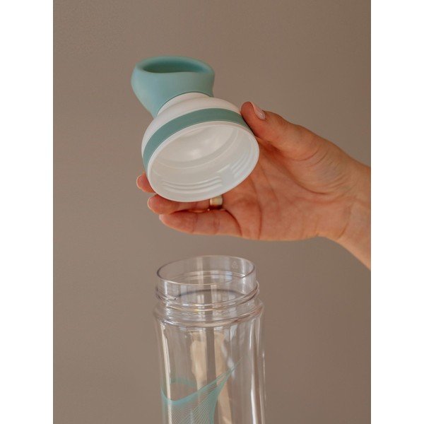 Bottiglia da viaggio bianco-blu 0,8 l Flow Wave - Equa-image-3