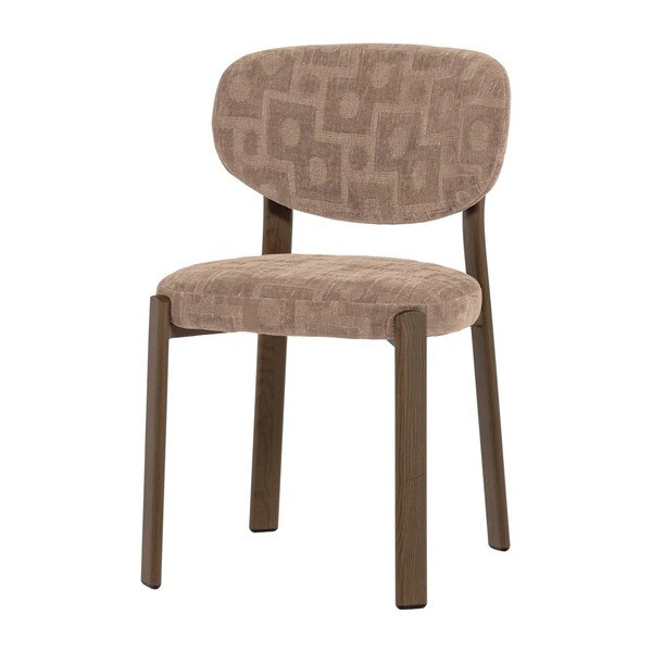 Sedie da pranzo in set beige imbottito con braccioli 2 pz Foon – WOOOD-image-1