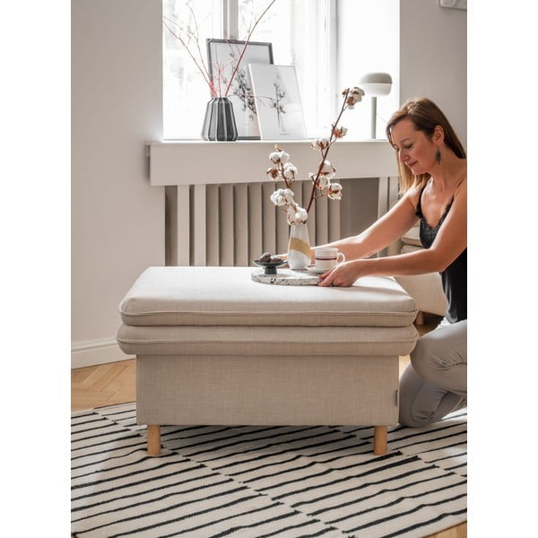 Poggiapiedi beige Simon - Miuform-image-2