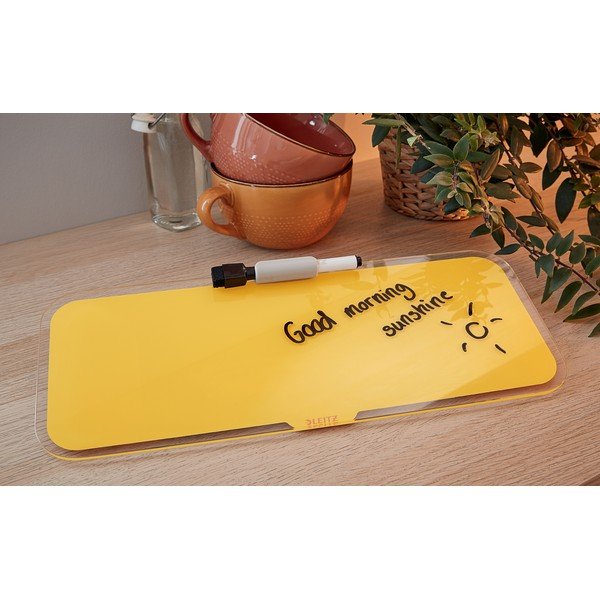 Tavolo in vetro giallo per appunti Cosy - Leitz-image-3