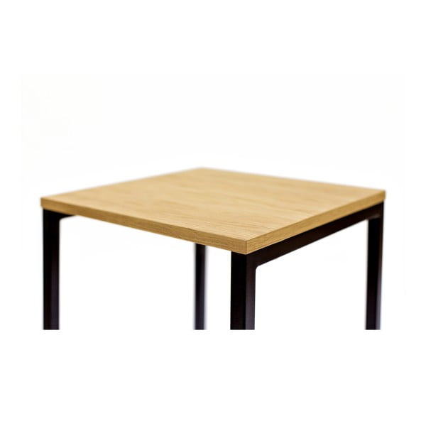 Sedia da bar nera/di colore naturale con effetto rovere Frame – Woodman-image-4