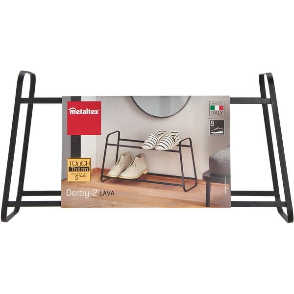 Scarpiera nera a due livelli Derby - Metaltex-image-2