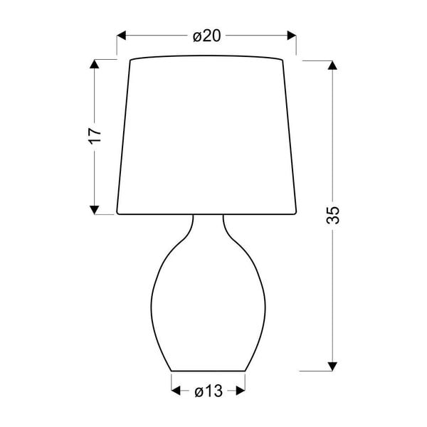 Lampada da tavolo grigio scuro con paralume in tessuto (altezza 35 cm) Ambon - Candellux Lighting-image-2
