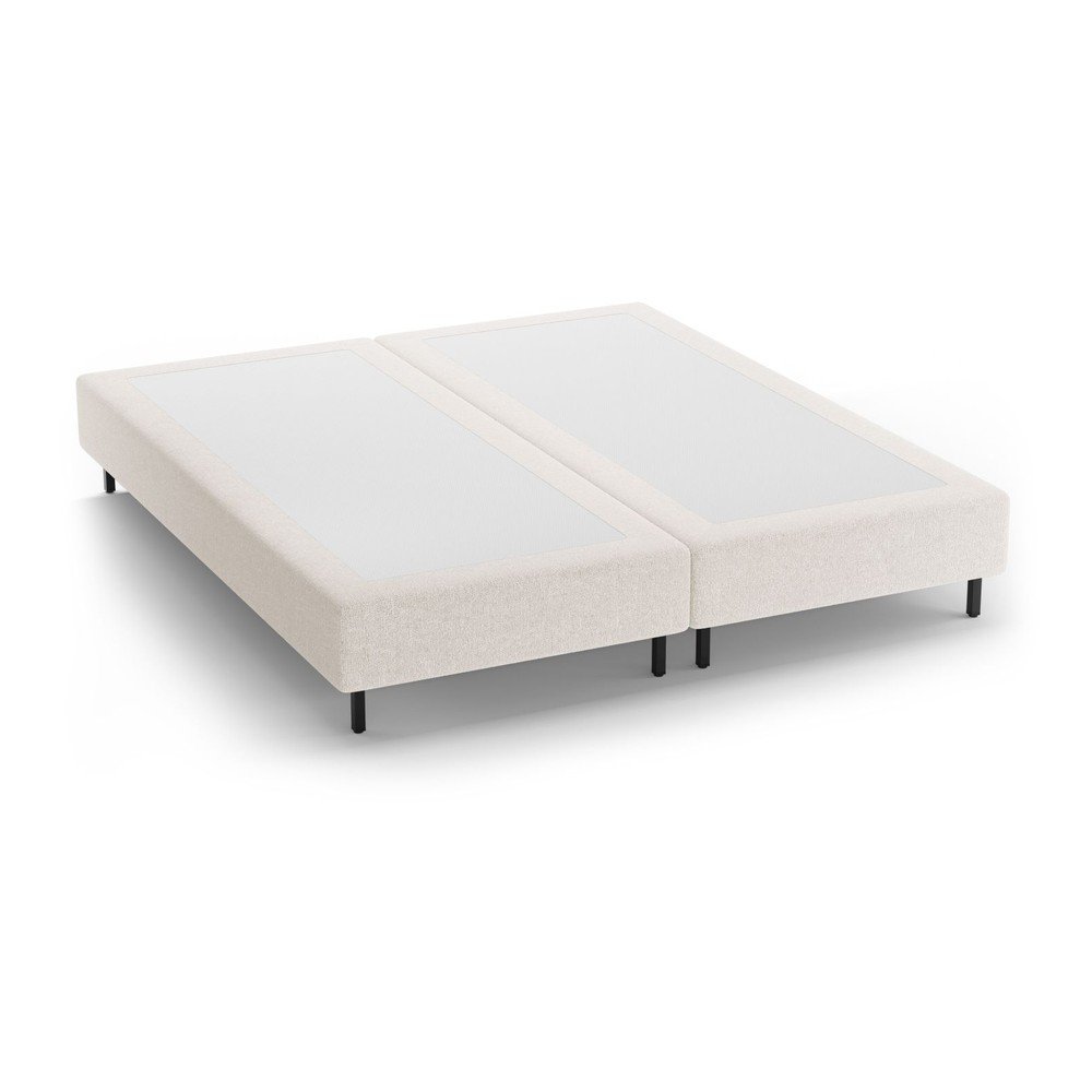 Letto matrimoniale imbottito color crema senza testiera 160x200 cm Whale – Micadoni  | Letti matrimoniali