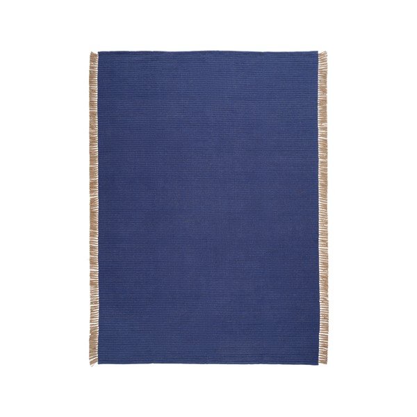 Tappeto blu in misto cotone tessuto a mano 200x300 cm Channa – Jotex