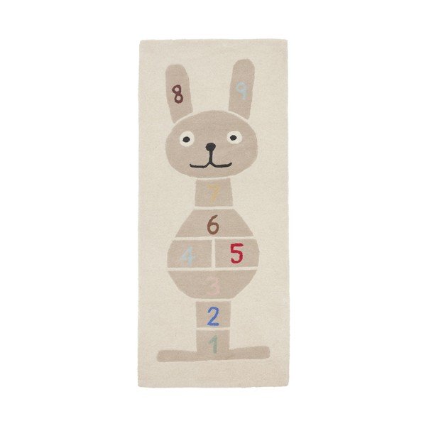 Tappeto da gioco per bambini in misto lana tessuto a mano 75x180 cm Rabbit Hopscotch – OYOY Mini