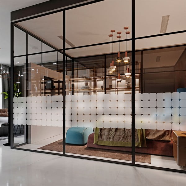 Set di adesivi per finestra 50 pz 10x10 cm Square Blackout – Ambiance-image-1