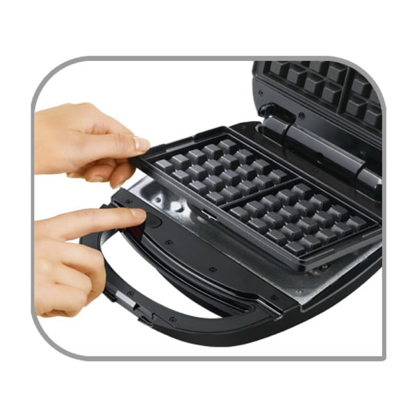 Sandwich maker in nero e argento Snack Time - Tefal-image-1