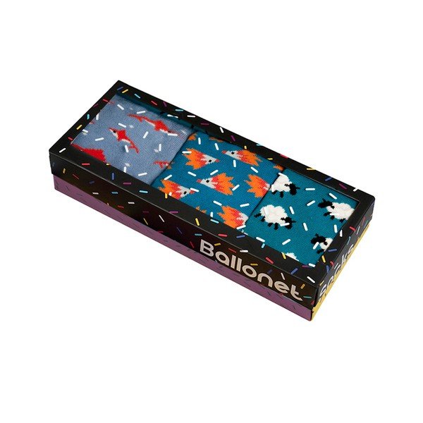 Set di 3 paia di calzini animali in confezione regalo, taglia 36-40 - Ballonet Socks-image-1