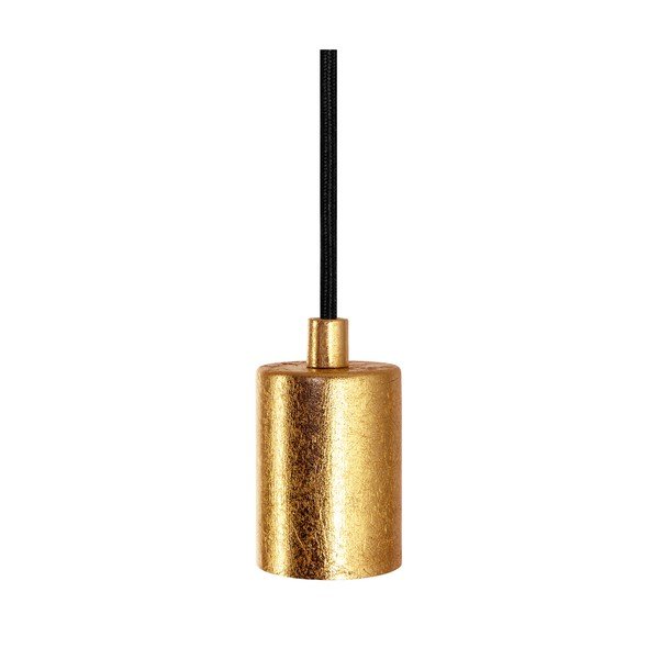 Lampada a sospensione nero/oro con paralume in metallo ø 5 cm Cero - Sotto Luce-image-1