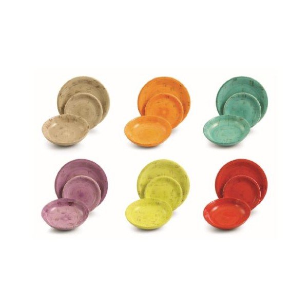 Sada talířů Wave Colori, 18 ks