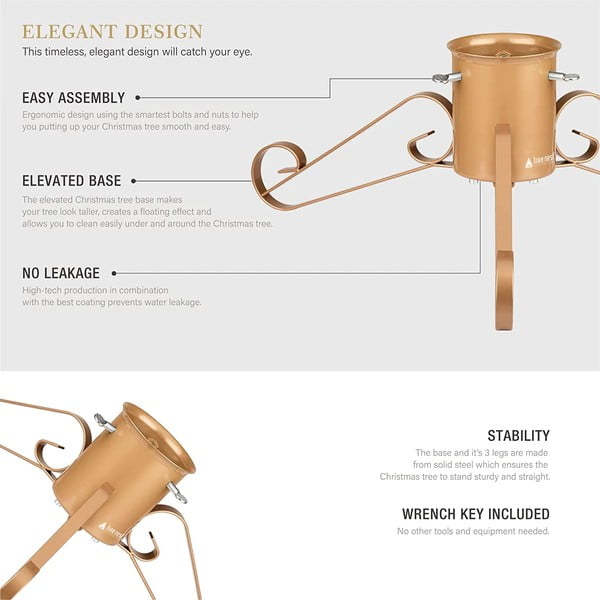 Supporto per albero di Natale in metallo rosso Grace - Tree Nest-image-3