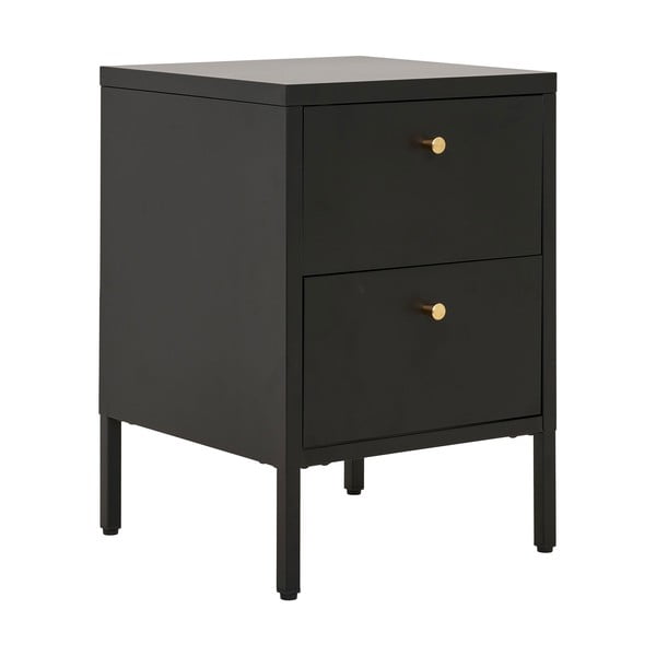 Comodino in metallo nero Dalby - House Nordic-image-2