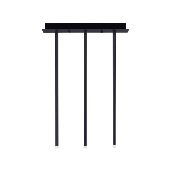 Plafoniera LED nera opaca in alluminio con struttura flessibile 10x45 cm Stilvi – Nova Luce