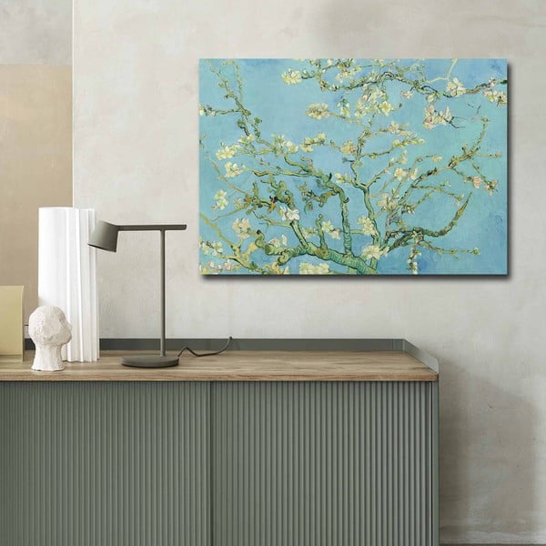 Riproduzione murale su tela Vincent Van Gogh Mandorlo in fiore, 100 x 70 cm Vincent Van Gogh - Almond Blossom - Wallity-image-2