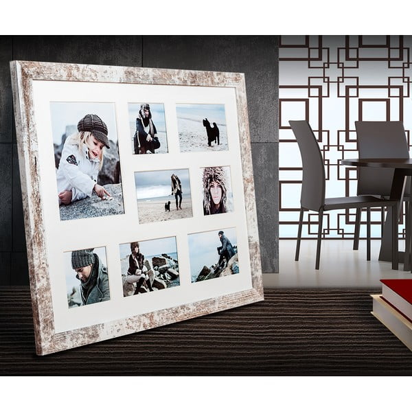 Cornice grigia e bianca per 8 foto, 51 x 41 cm Narvik - Styler-image-1