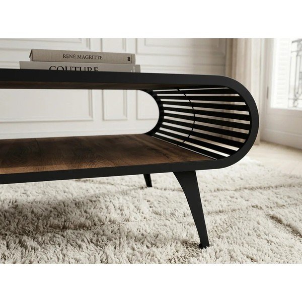 Tavolino da salotto di colore naturale con piano effetto rovere 60x120 cm Billie – Bobochic Paris-image-4