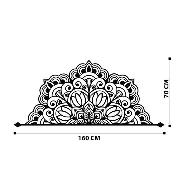 Decorazione murale in metallo 160x70 cm Mandala - Wallity-image-2