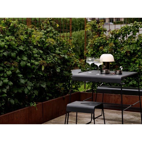 Tavolo da pranzo in metallo nero 58x75 cm A-Café - Zone-image-1