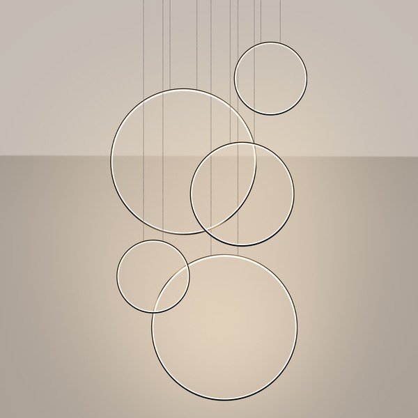 Lampadario LED nero in alluminio RIO – Thoro-image-1