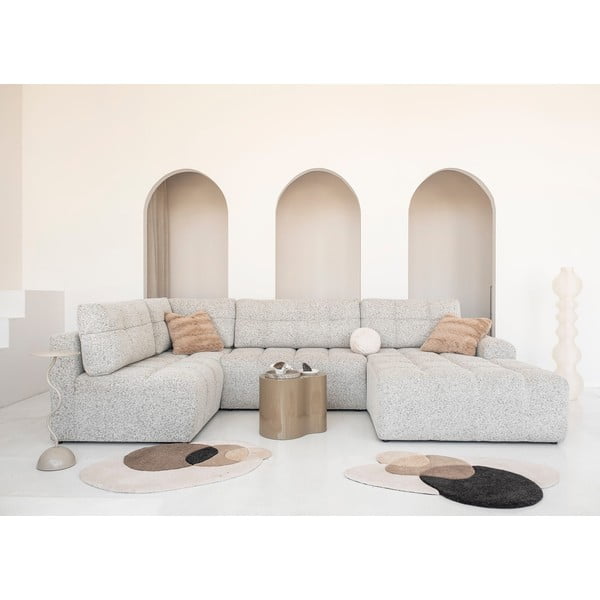 Divano angolare componibile beige allungabile/con contenitore (con penisola a sinistra) Lulu – Miuform-image-2