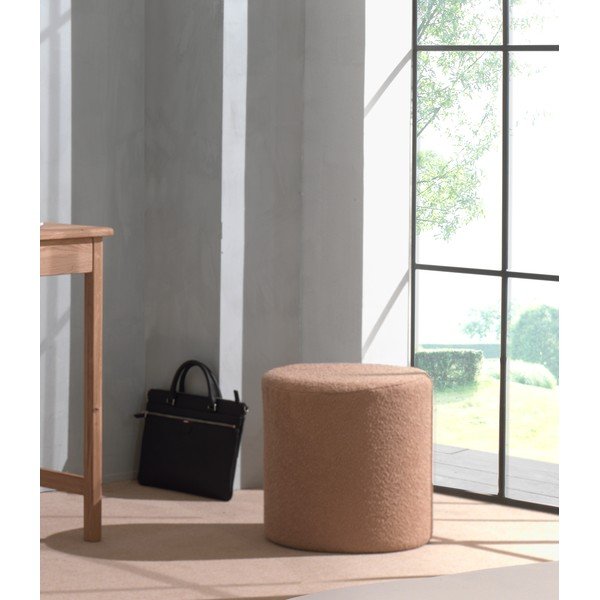 Pouf per bambini marrone con rivestimento in bouclé Forrest – Vipack-image-1