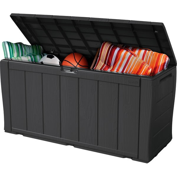 Cassetta portaoggetti da giardino grigio scuro Sherwood - Keter-image-2