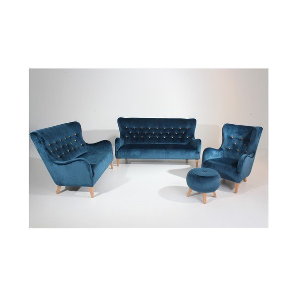 Divano blu Medina, 190 cm - Max Winzer-image-3