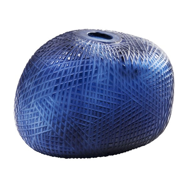 Vaso in vetro blu Harakiri, altezza 23 cm Cut Out - Kare Design