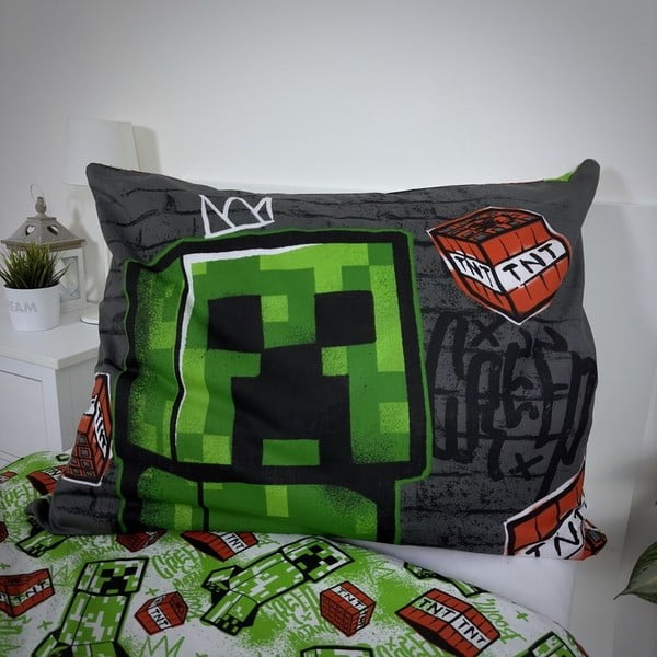 Biancheria da letto per bambini in cotone per letto singolo 140x200 cm Minecraft Metro Art - Jerry Fabrics-image-4