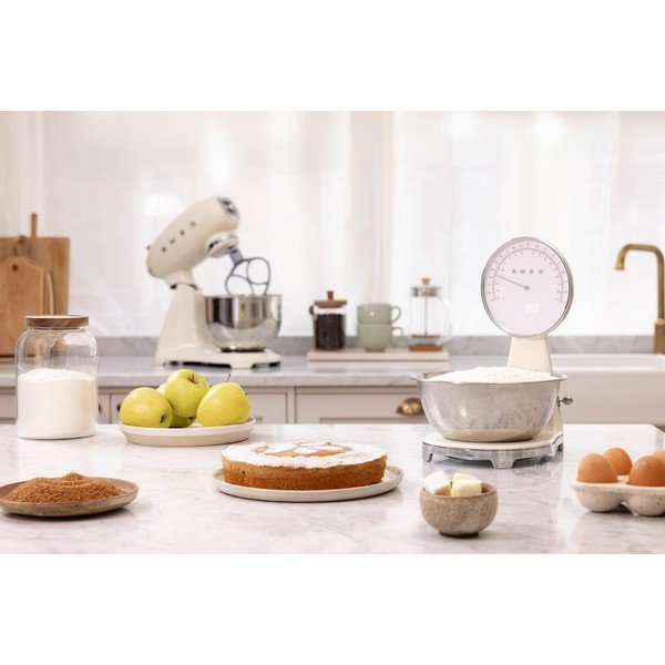 Bilancia da cucina digitale color crema in plastica – SMEG-image-1